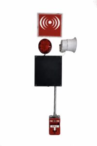 Alarma vs incendio con estación manual